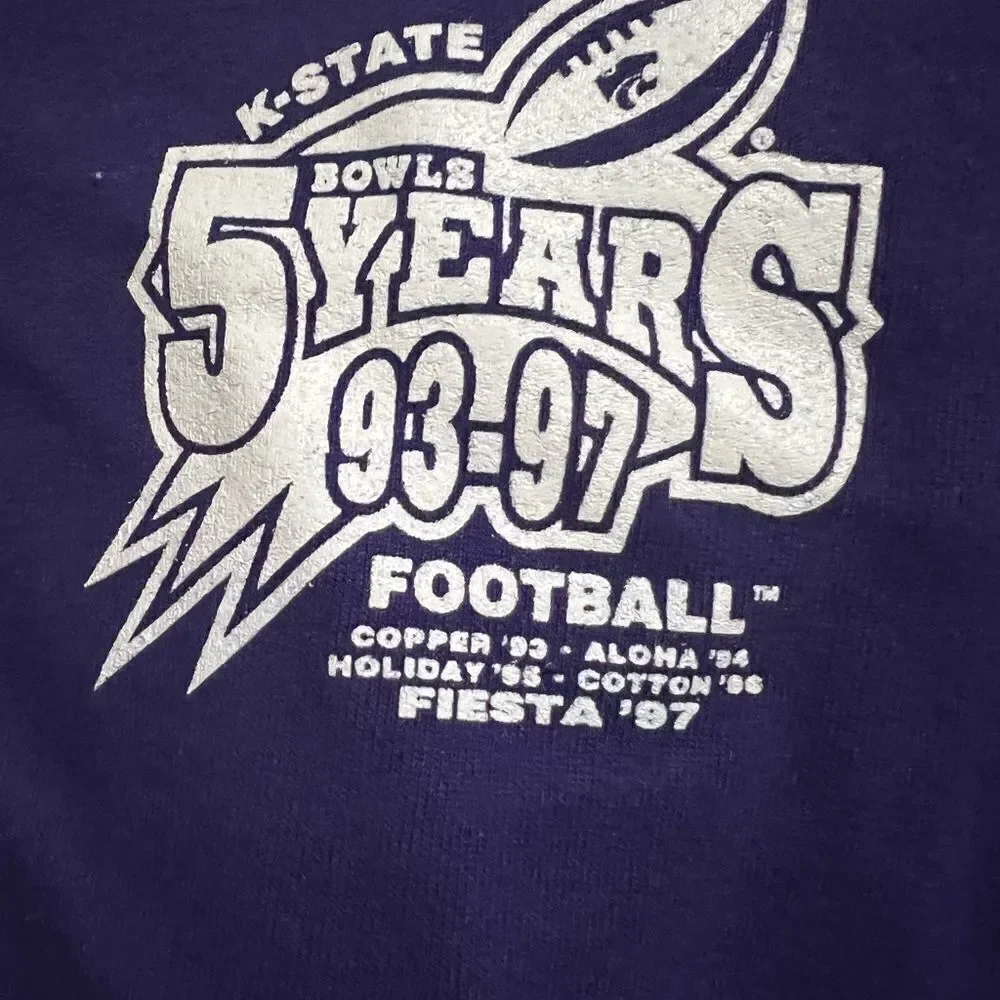 Vintage Kansas State Russell Athletic Purple Sweater Fiesta Bowl 97